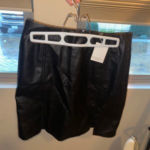 Black leather skirt